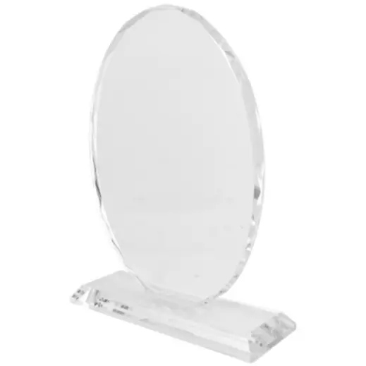 Oval Crystal Trophy Display
